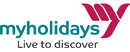 Myholidays brand logo for reviews of travel and holiday experiences