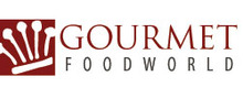 Gourmet Food World brand logo for reviews of food and drink products