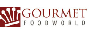 Gourmet Food World brand logo for reviews of food and drink products